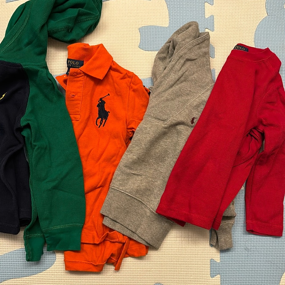 Bundle of 4 Ralph Lauren boys size 3T winter polos/sweaters